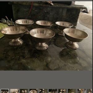 Sterling Silver Reinforced With Cement 6 bowls